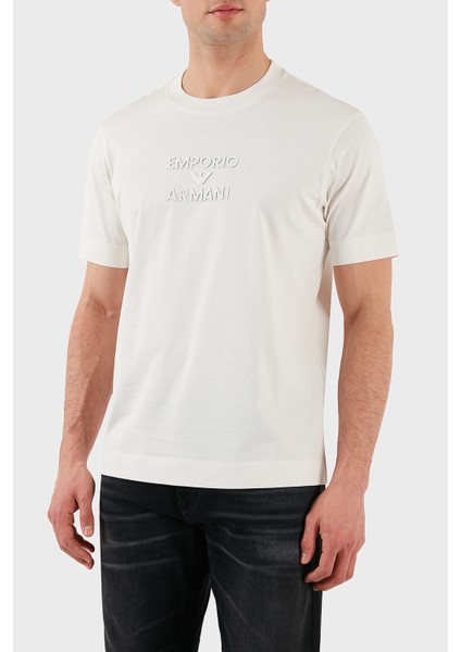 Logo Baskılı Pamuklu Regular Fit Bisiklet Yaka T Shirt Erkek T Shirt EM000780 AF12926 U0003 fırsatları