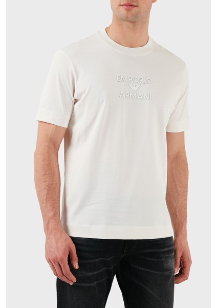 Logo Baskılı Pamuklu Regular Fit Bisiklet Yaka T Shirt Erkek T Shirt EM000780 AF12926 U0003 indirimleri