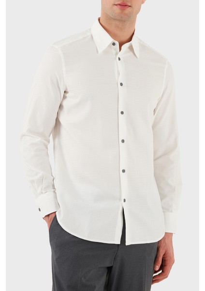 Pamuk Regular Fit Düğmeli Uzun Kollu Gömlek Erkek Gömlek EM001537 AF14341 F0093 indirimleri