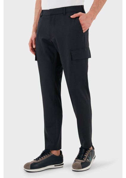 Yün Karışımlı Tapered Fit Daralan Paça Kargo Cepli Pantolon Erkek Pantolon 50535069 404
