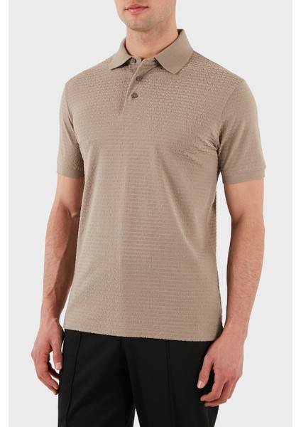 Jakarlı Pamuklu Regular Fit Düğmeli Polo Yaka T Shirt Erkek Polo Yaka T Shirt EM001283 AF10017 F6063