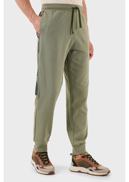 Logolu Pamuklu Regular Fit Elastik Bel Ribanalı Paça Pantolon Erkek Pantolon EM000500 AF10781 U6274 fırsatları