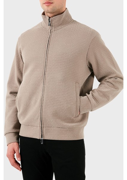 Pamuklu Regular Fit Fermuarlı Tamamı Logolu Sweat Erkek Sweat EM001697 AF10013 F6063 fırsatları