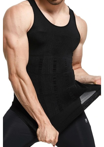 Karın Bel ve Göğüs Toparlayıcı Slim Fit Erkek Korse Atlet fırsatları