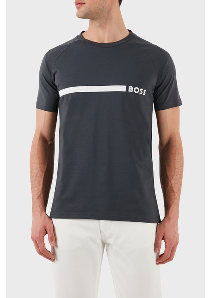 % 100 Pamuk Slim Fit Bisiklet Yaka Logolu T Shirt Erkek T Shirt 50517970 011