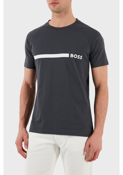 % 100 Pamuk Slim Fit Bisiklet Yaka Logolu T Shirt Erkek T Shirt 50517970 011 fırsatları