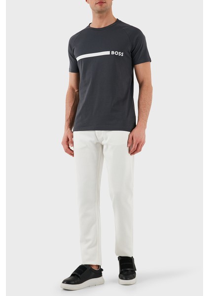 % 100 Pamuk Slim Fit Bisiklet Yaka Logolu T Shirt Erkek T Shirt 50517970 011 modelleri