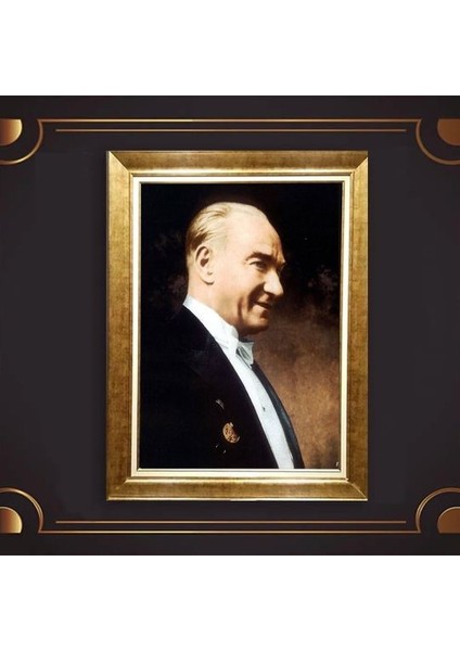 Özel Altın Seri Atatürk Paspartulu Tablo BN139