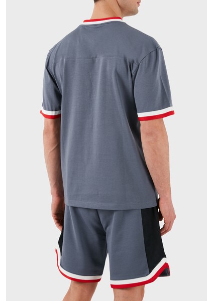 Logo Baskılı % 100 Pamuk Relaxed Fit V Yaka T Shirt Erkek T Shirt 50510173 462 fiyatları