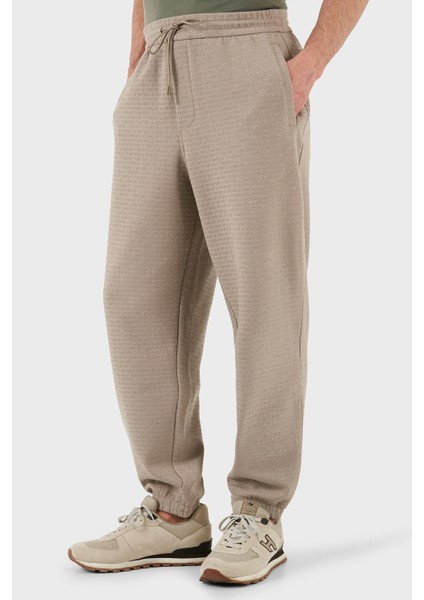 Jakarlı Streç Pamuklu Regular Fit Yüksek Bel Lastikli Paça Jogger Pantolon Erkek Pantolon EM001106 AF13700 U6107