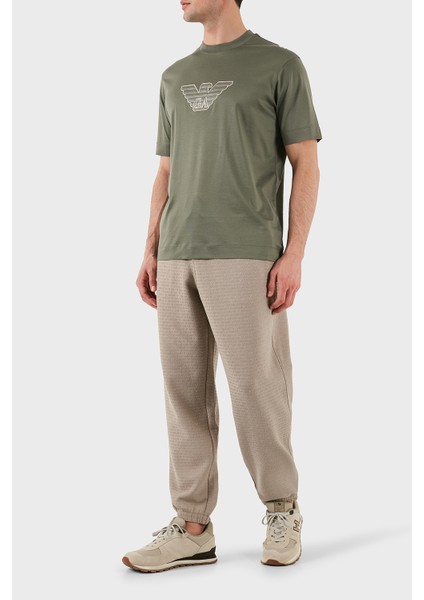 Jakarlı Streç Pamuklu Regular Fit Yüksek Bel Lastikli Paça Jogger Pantolon Erkek Pantolon EM001106 AF13700 U6107