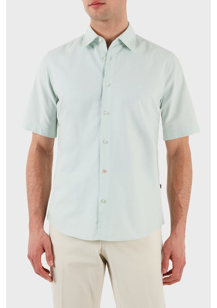 Pamuk Regular Fit Kısa Kollu Kent Yaka Gömlek Erkek Gömlek 50489351 446