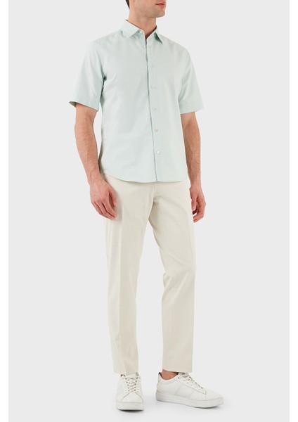 Pamuk Regular Fit Kısa Kollu Kent Yaka Gömlek Erkek Gömlek 50489351 446 modelleri