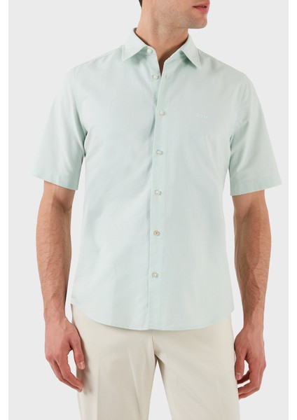 Pamuk Regular Fit Kısa Kollu Kent Yaka Gömlek Erkek Gömlek 50489351 446 fırsatları