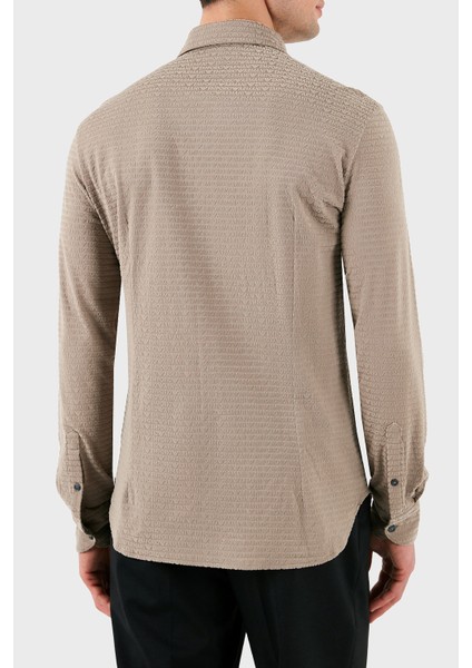 Regular Fit Tümü Logolu Gömlek Erkek Gömlek EM001537 AF10017 F6063