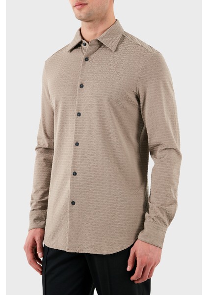 Regular Fit Tümü Logolu Gömlek Erkek Gömlek EM001537 AF10017 F6063