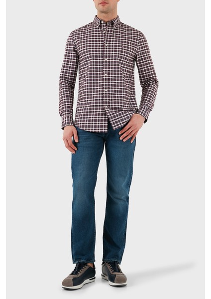Pamuk Slim Fit Kareli Gömlek Erkek Gömlek MW0MW37567 0kp