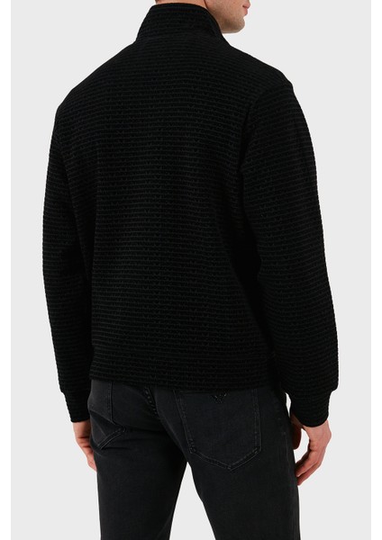 Pamuklu Regular Fit Fermuarlı Tamamı Logolu Sweat Erkek Sweat EM001697 AF10013 FC151 fiyatları