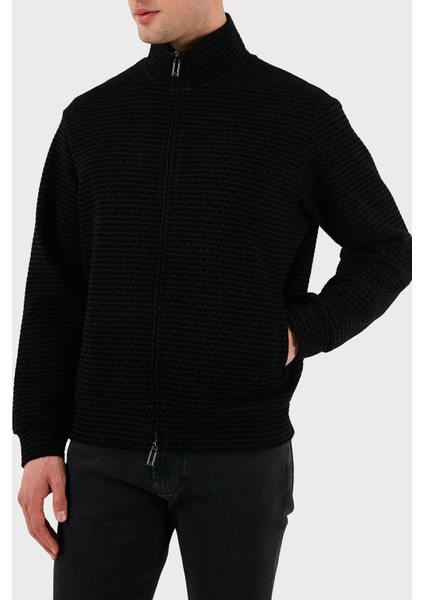 Pamuklu Regular Fit Fermuarlı Tamamı Logolu Sweat Erkek Sweat EM001697 AF10013 FC151 indirimleri