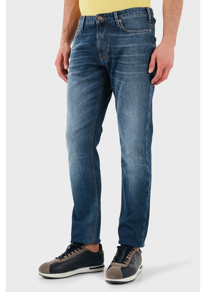 Pamuklu Slim Fit Normal Bel Düz Paça Jeans Erkek Kot Pantolon EM000121 AF13272 MB002 fırsatları