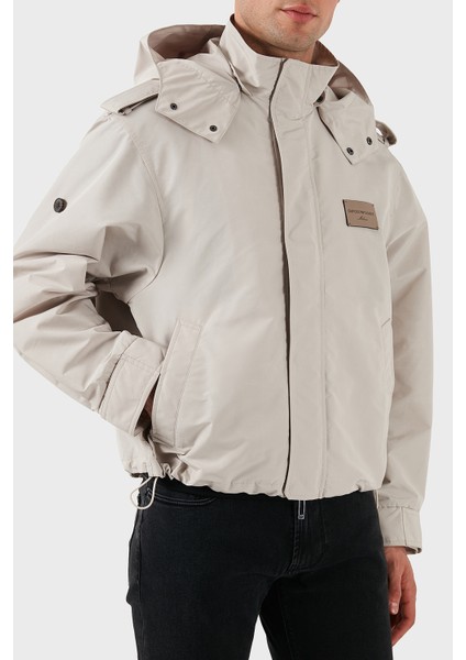 Logolu Regular Fit Taşınabilir Askılı Çıkarılabilir Kapüşonlu Mont Erkek Mont EM001278 AF13770 U1098
