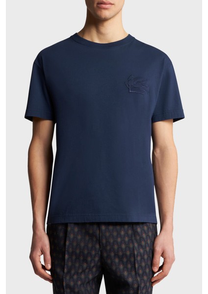 % 100 Pamuk Regular Fit Bisiklet Yaka Logolu T Shirt Erkek T Shirt MRMA0007 AR233 B0065