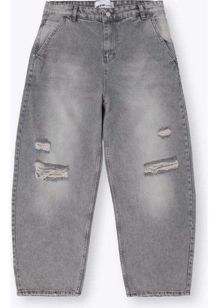 Baggy Fıt Jean - Gri