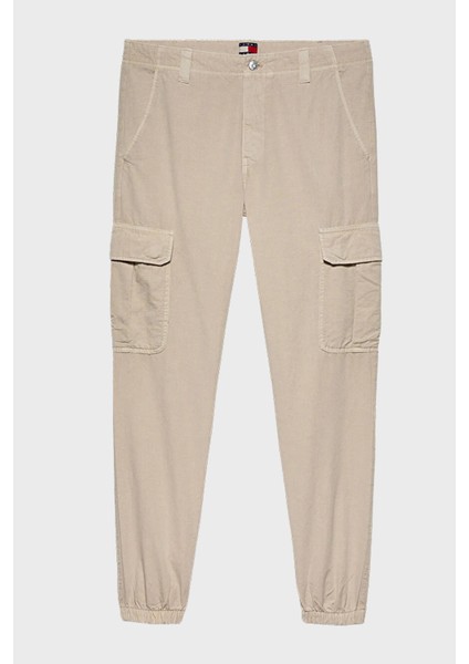 % 100 Pamuk Slim Fit Normal Bel Lastikli Paça Kargo Pantolon Erkek Pantolon DM0DM20284 Acg