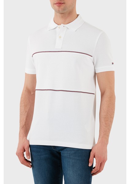Streç Pamuklu Regular Fit Düğmeli Polo Yaka T Shirt Erkek Polo Yaka T Shirt MW0MW38125 Ybr