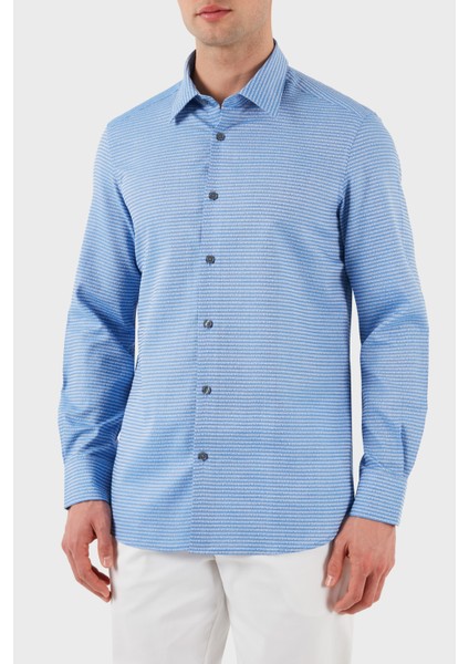 Pamuk Regular Fit Düğmeli Uzun Kollu Gömlek Erkek Gömlek EM001537 AF14341 F9060 fırsatları