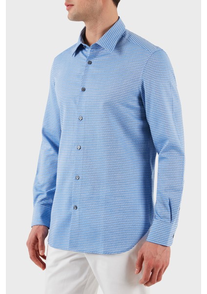 Pamuk Regular Fit Düğmeli Uzun Kollu Gömlek Erkek Gömlek EM001537 AF14341 F9060 indirimleri