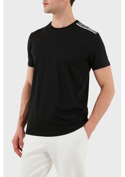 Streç Pamuklu Logo Baskılı Regular Fit Bisiklet Yaka T Shirt Erkek T Shirt EM000574 AF12333 UC001