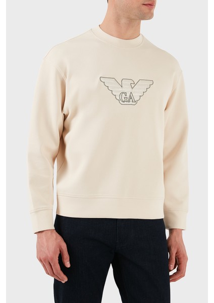 Logo Işlemeli Streç Pamuklu Regular Fit Bisiklet Yaka Sweat Erkek Sweat EM001052 AF10013 M1089 indirimleri