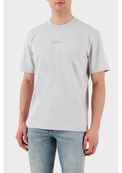 % 100 Pamuk Oversize Bisiklet Yaka Logolu T Shirt Erkek T Shirt 50519368 054 indirimleri