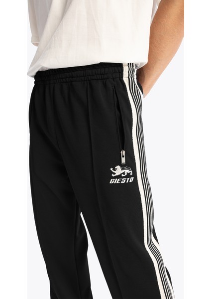 Şeritli Eşofman Altı - Siyah