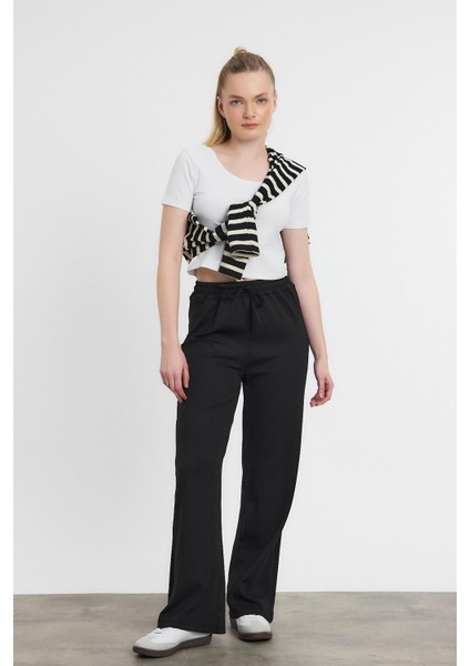 2111 Bel Lastikli Pantolon Siyah