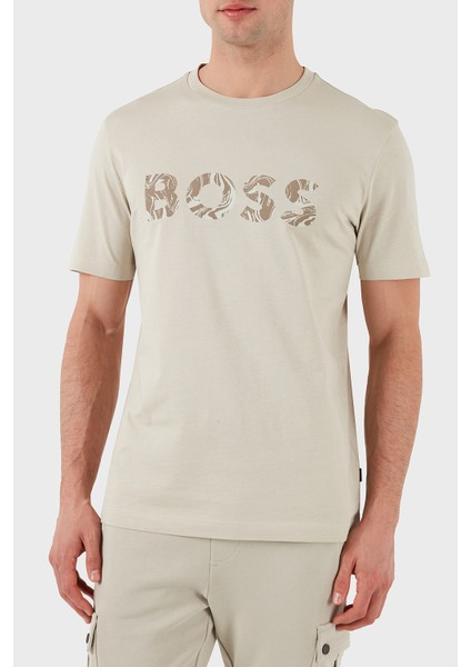 % 100 Pamuk Desenli Logo Baskılı Regular Fit Bisiklet Yaka T Shirt Erkek T Shirt 50515997 271