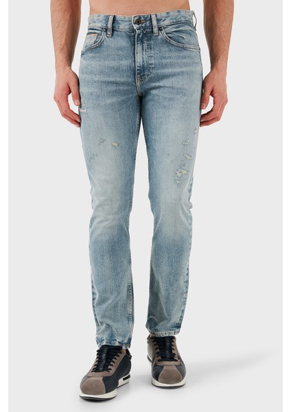 Pamuklu Slim Fit Normal Bel Dar Paça Jeans Erkek Kot Pantolon 50532587 438