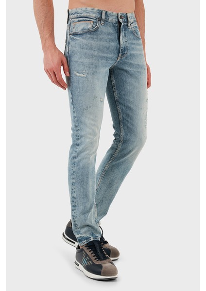 Pamuklu Slim Fit Normal Bel Dar Paça Jeans Erkek Kot Pantolon 50532587 438 modelleri