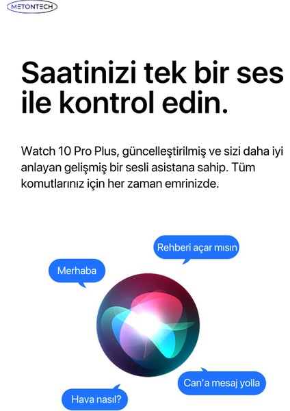 Watch 10 Pro Plus Akıllı Saat Tüm Telefonlara Uyumlu Koruyucu Büyük Ekran Akıllı Saat