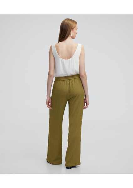 Pilili Wide Leg Fit Pantolon IS1250003070198 fırsatları