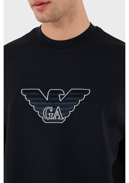 Logo Işlemeli Streç Pamuklu Regular Fit Bisiklet Yaka Sweat Erkek Sweat EM001052 AF10013 MB192 indirimleri