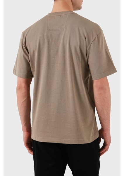 % 100 Pamuk Oversize Bisiklet Yaka Logolu T Shirt Erkek T Shirt 50519368 334 fiyatları