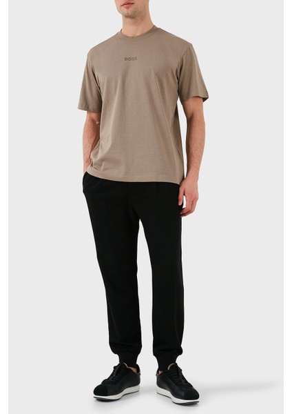 % 100 Pamuk Oversize Bisiklet Yaka Logolu T Shirt Erkek T Shirt 50519368 334 modelleri