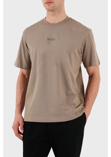 % 100 Pamuk Oversize Bisiklet Yaka Logolu T Shirt Erkek T Shirt 50519368 334 fırsatları