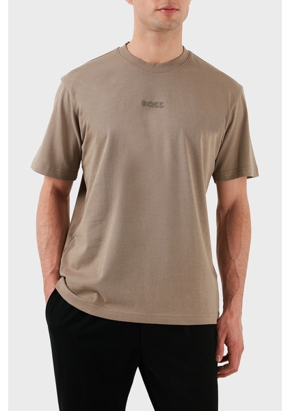 % 100 Pamuk Oversize Bisiklet Yaka Logolu T Shirt Erkek T Shirt 50519368 334 indirimleri