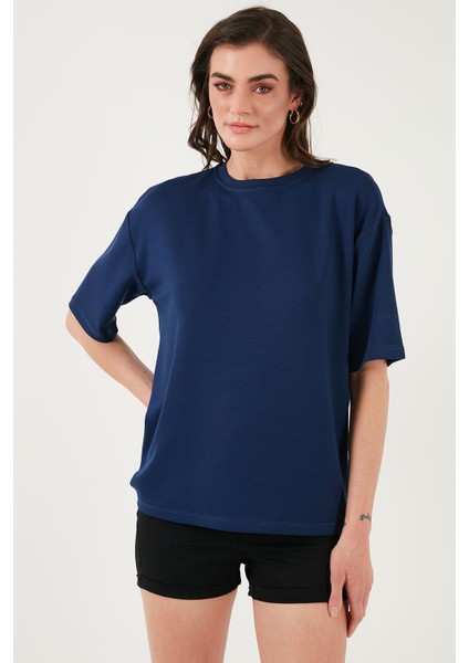 Streç Oversize Fit Bisiklet Yaka T Shirt Bayan T Shirt 5865911 indirimleri