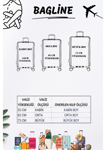 Likralı Esnek Kumaş Ördek Baskılı Dayanıklı Valiz ve Bavul Kılıfı