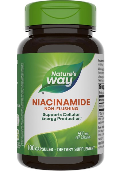 Nature's Way Niacinamide 500 mg 100 Capsules