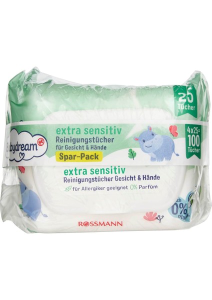 Islak Mendil El & Yüz Ekstra Hassas 25X4 Adet fiyatları